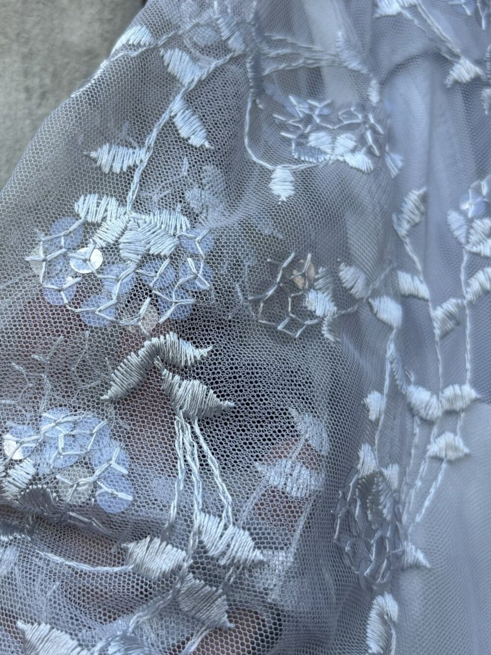 Vintage Embroidered Blue Caramia 3-Piece Set, Sequins Sz 20W